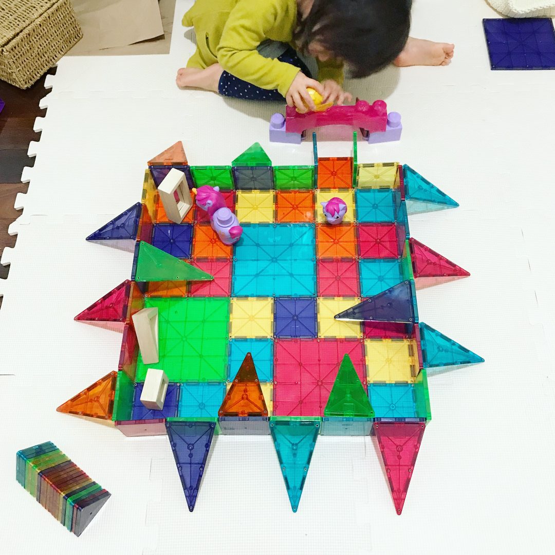 exploring design with magnetic tiles